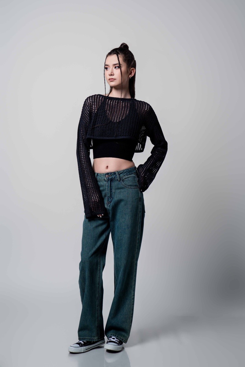 crop top сул нэхээстэй