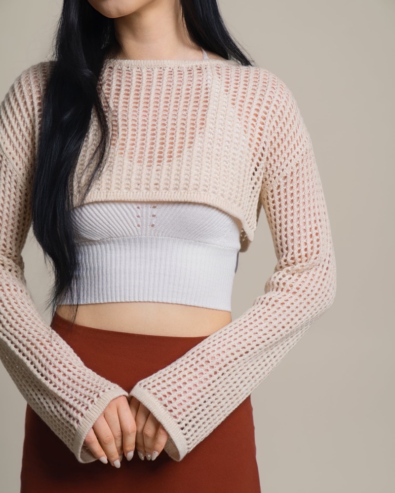 crop top сул нэхээстэй
