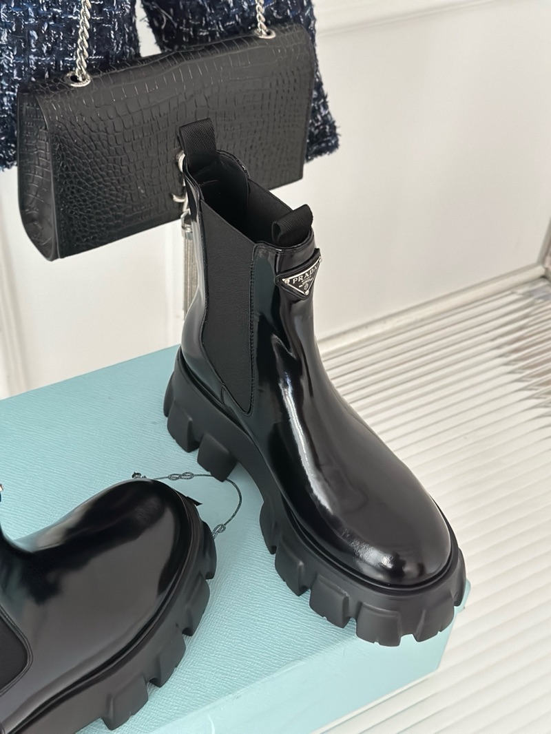Prada Platform Leather Boots