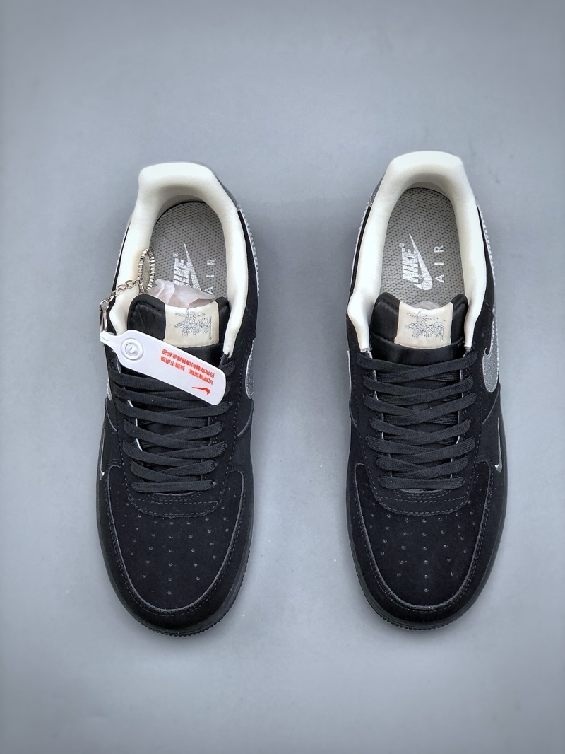 Stussy x Air Force 1 Black Suede