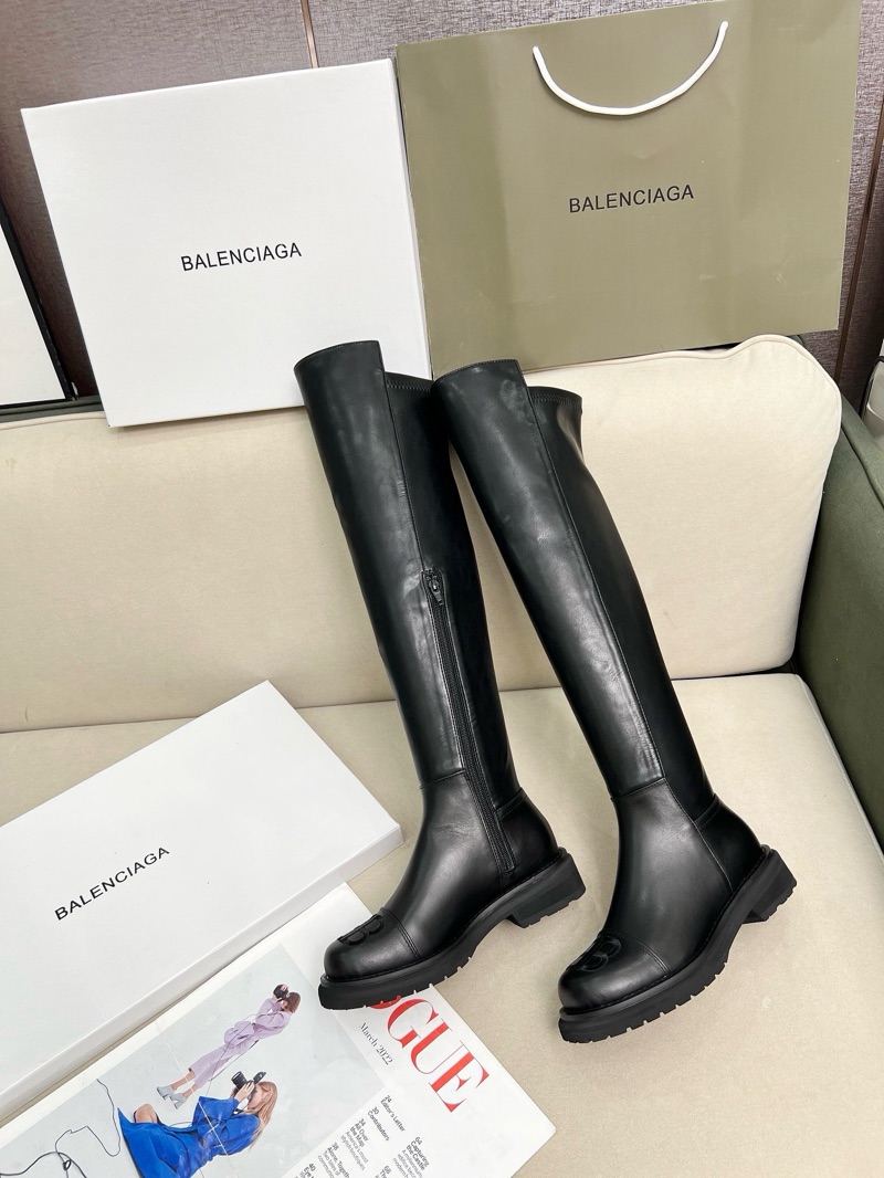 Balenciaga Knee Leather Boots