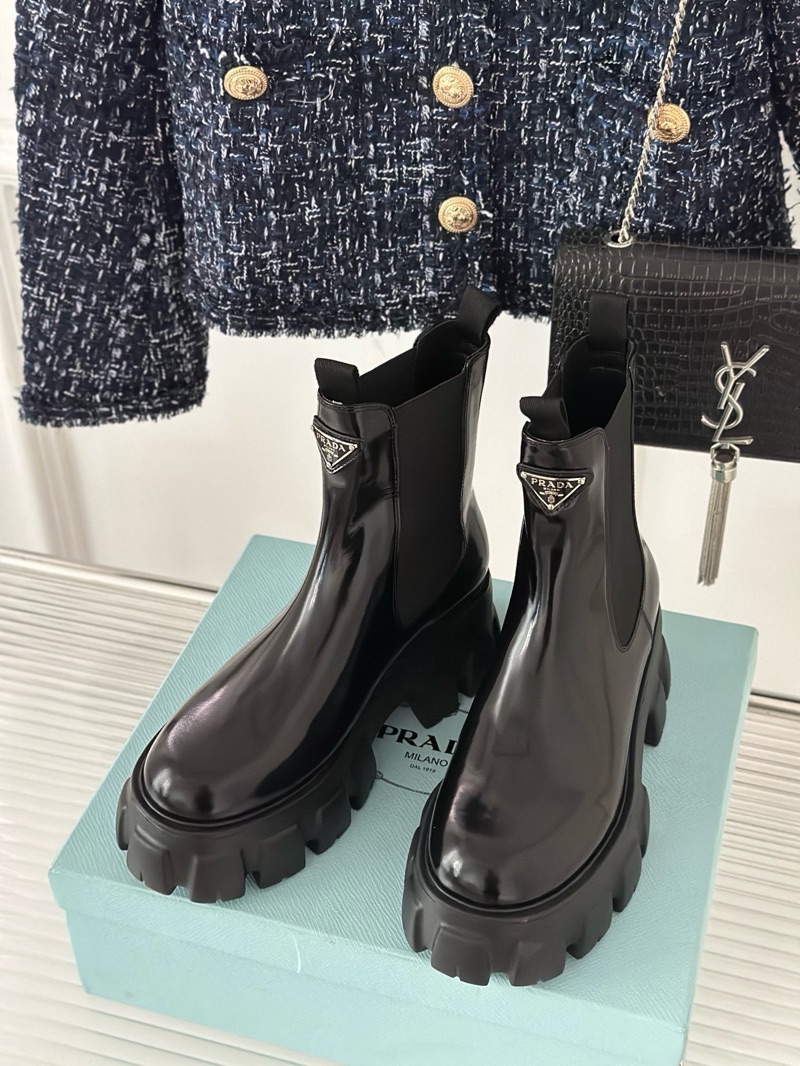 Prada Platform Leather Boots