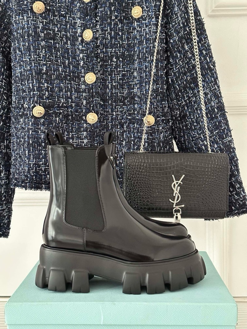 Prada Platform Leather Boots