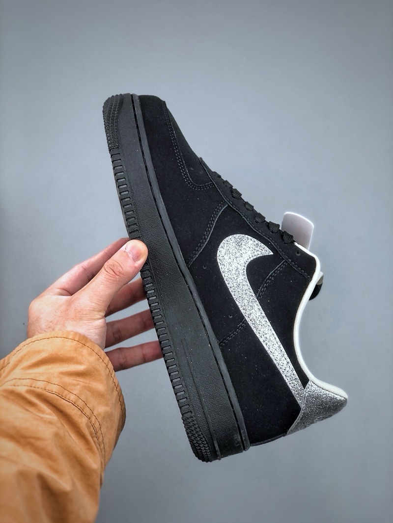 Stussy x Air Force 1 Black Suede