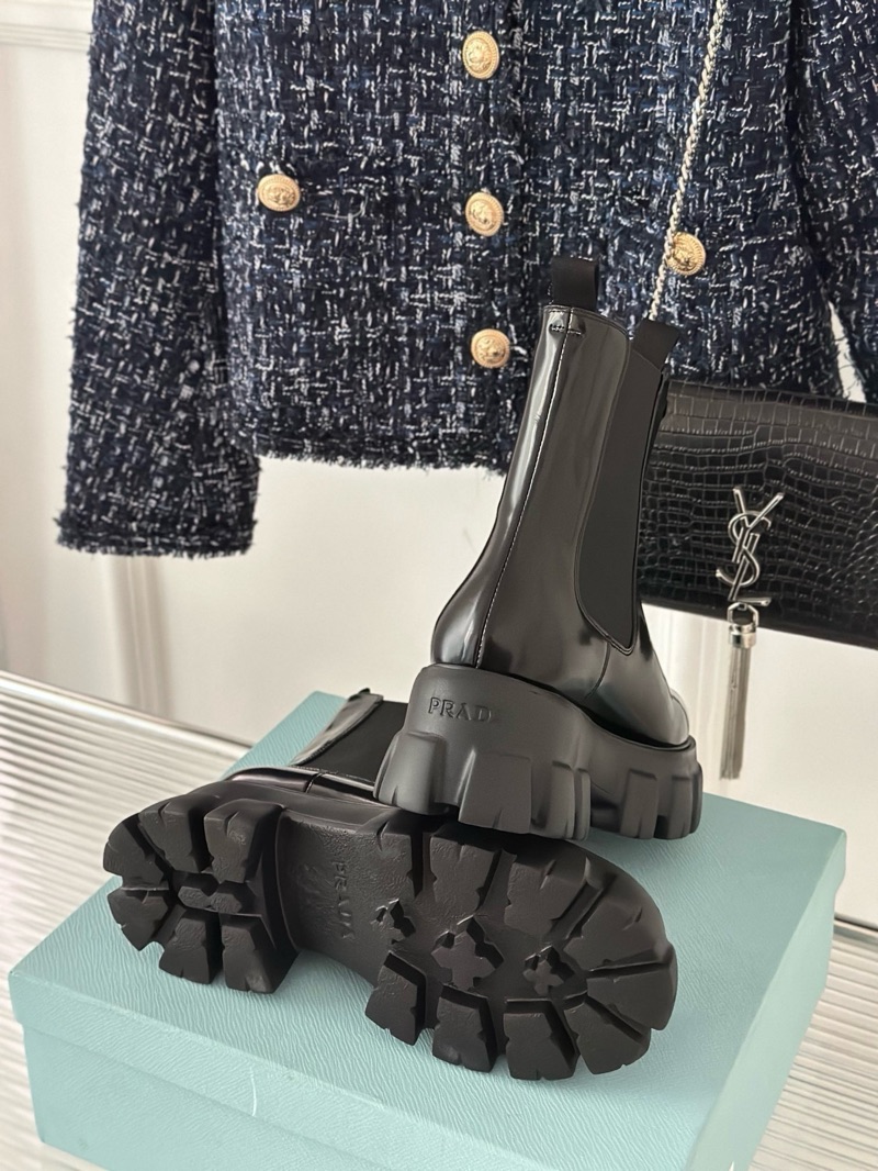 Prada Platform Leather Boots